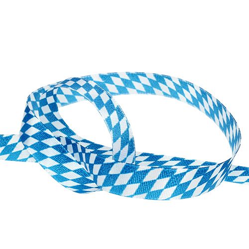 Floristik24 Deco ribbon blue-white 15mm 20m