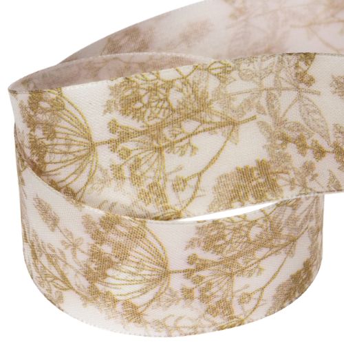 Gift ribbon with plant motifs,