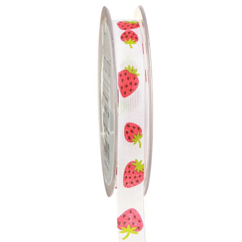 Decorative Ribbon Strawberries Fabric Ribbon Spring Ribbon 15mm 20m