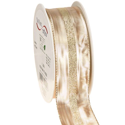 Decorative ribbon gold glitter ribbon Christmas ribbon 40mm 20m