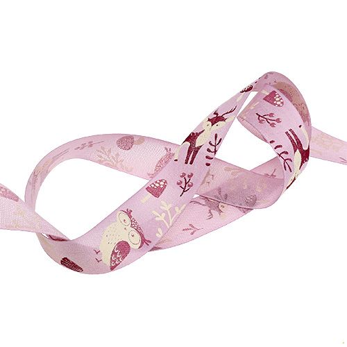 Floristik24 Deco ribbon autumn motif lilac 25mm 18m
