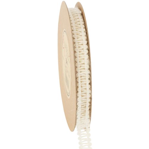 Floristik24 Decorative jute ribbon, natural gift ribbon, cream white, 15mm x 15m