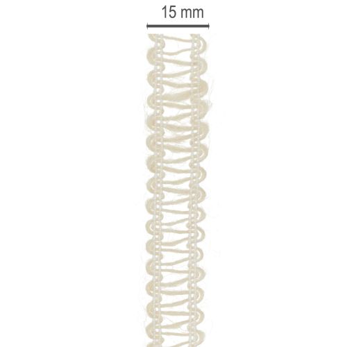 Product Decorative jute ribbon, natural gift ribbon, cream white, 15mm x 15m