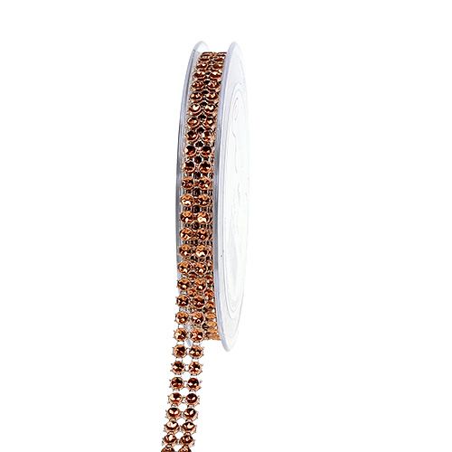 Floristik24 Decorative ribbon copper, glossy 10mm 4m