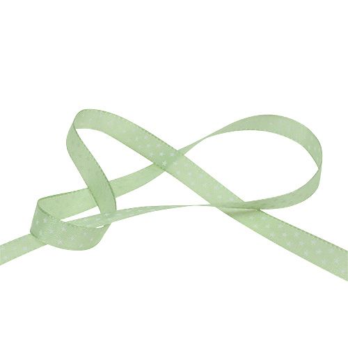 Product Decorative ribbon mint with decor 10mm 25m