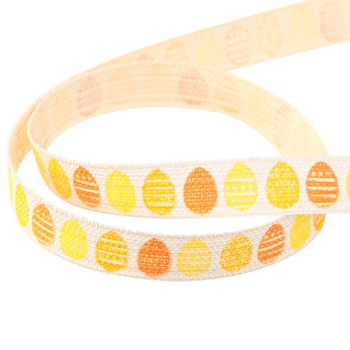 Product Decorative ribbon Easter sustainable ribbon Easter eggs orange 15mm 18m