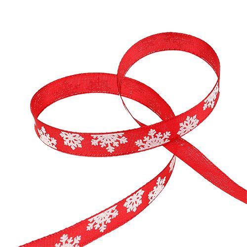 Product Deco ribbon red with wire edge 15mm 20m