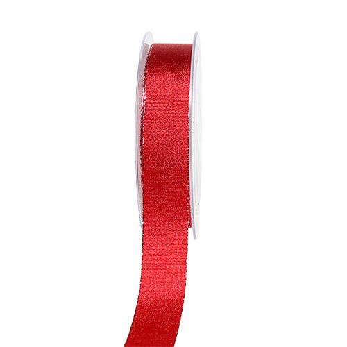 Deco ribbon red with mica 25mm 20m