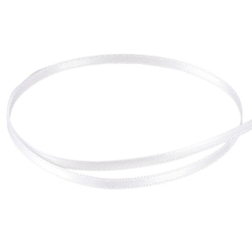 Product Decorative ribbon satin ribbon white double satin ribbon 3mm 50m