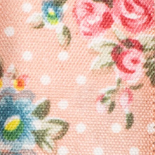 Product Gift ribbon with floral pattern for playful gifts and crafts, 2.5cm wide, 15m long