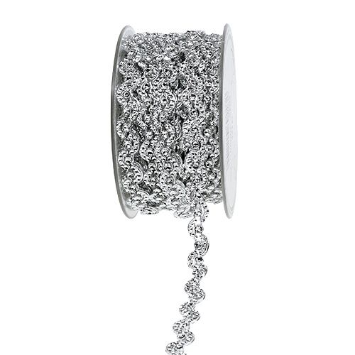 Deco ribbon silver shiny 10mm 9m | Floristik24.ie