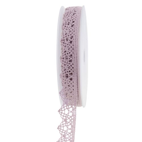 Floristik24 Decorative ribbon lace 22mm 20m lilac