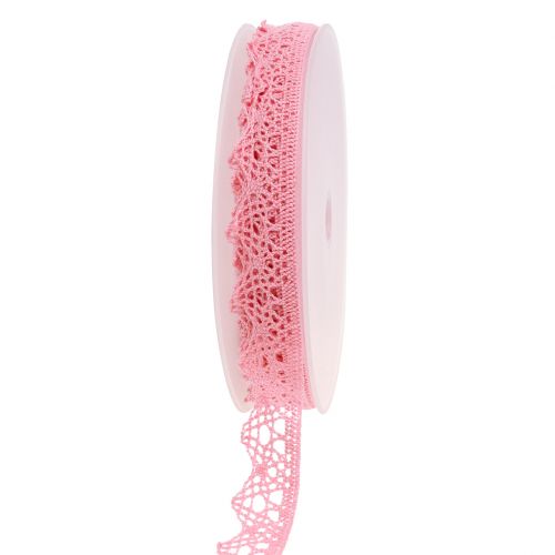 Floristik24 Decorative ribbon lace 22mm 20m pink