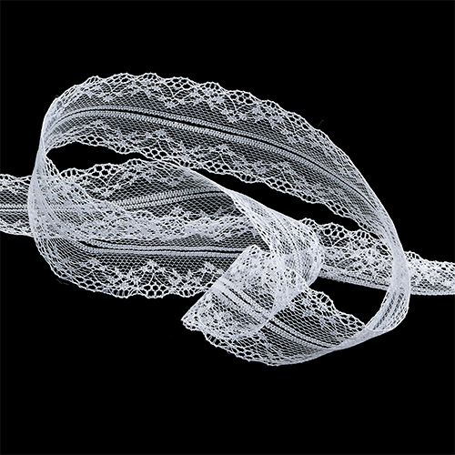 Product Decorative Ribbon Lace White 40mm 20m