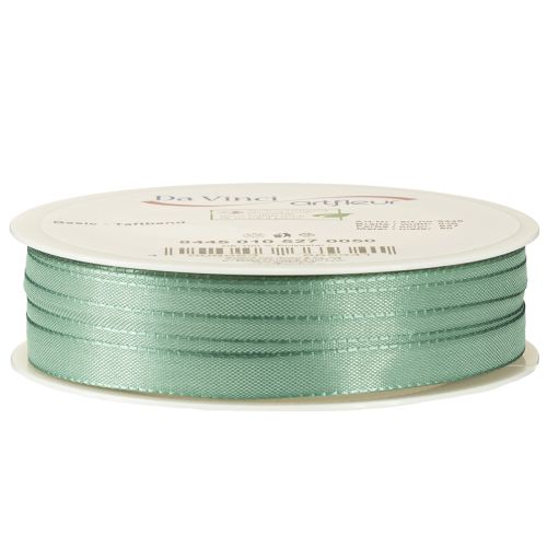Product Decorative ribbon taffeta ribbon gift ribbon green sage 10mm 50m