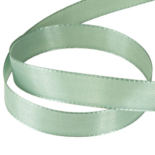 Product Decorative ribbon taffeta ribbon gift ribbon green sage 15mm 50m