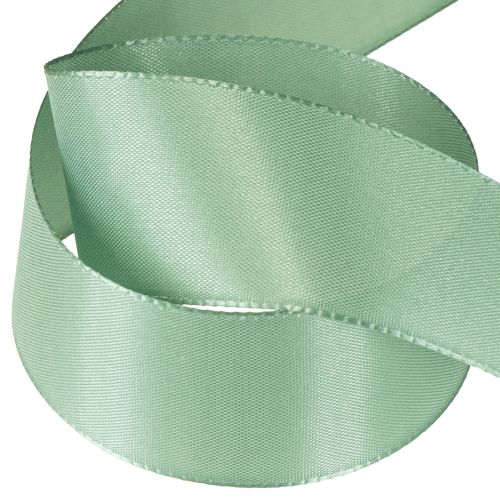 Product Decorative ribbon taffeta ribbon gift ribbon green sage 40mm 50m