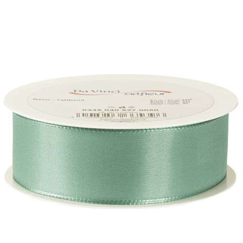 Product Decorative ribbon taffeta ribbon gift ribbon green sage 40mm 50m
