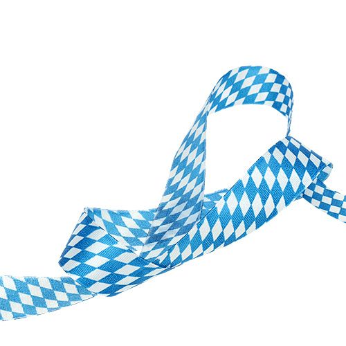 Floristik24 Deco ribbon white-blue 25mm 20m