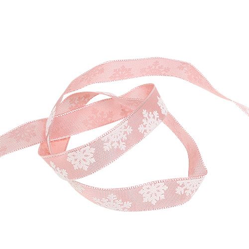 Floristik24 Decorative ribbon with wire edge pink 15mm 20m
