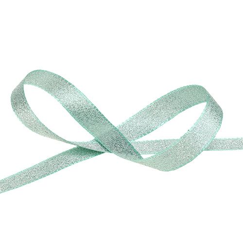 Product Decorative ribbon with glitter mint 15mm 25m