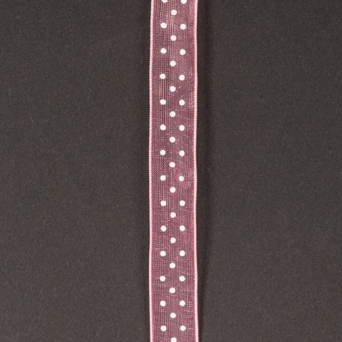Product Gift ribbon with a stylish polka dot design for festive packaging, 1.5cm wide, 20m long