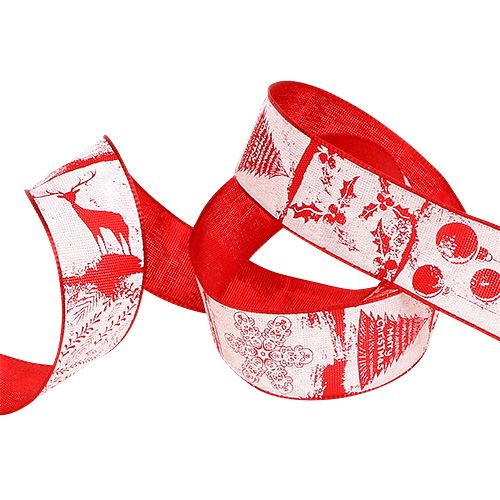 Product Deco ribbon with Christmas motif 25mm 20m