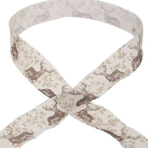 Floristik24 Christmas ribbon deer gift ribbon brown 40mm 20m