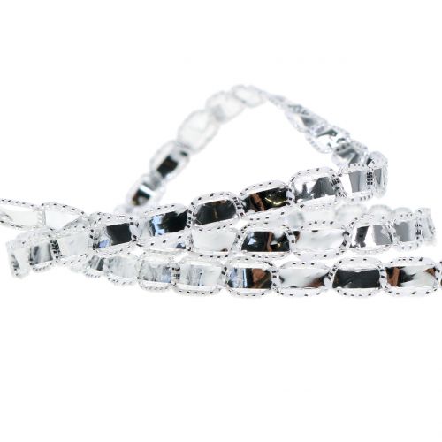 Floristik24 Deco ribbon silver shiny 5mm 15m