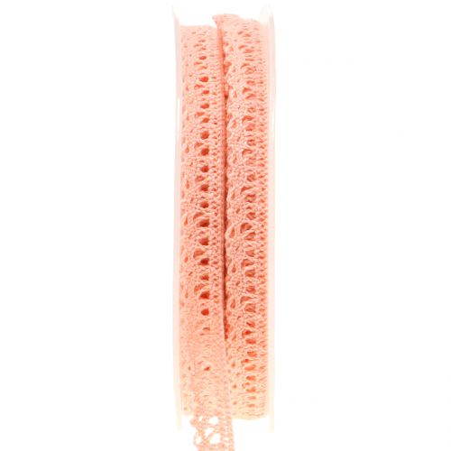 Product Decorative ribbon crochet lace salmon 12mm 20m