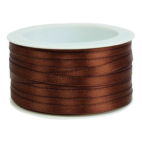 Product Gift ribbon brown satin ribbon decorative ribbon 6mm 50m