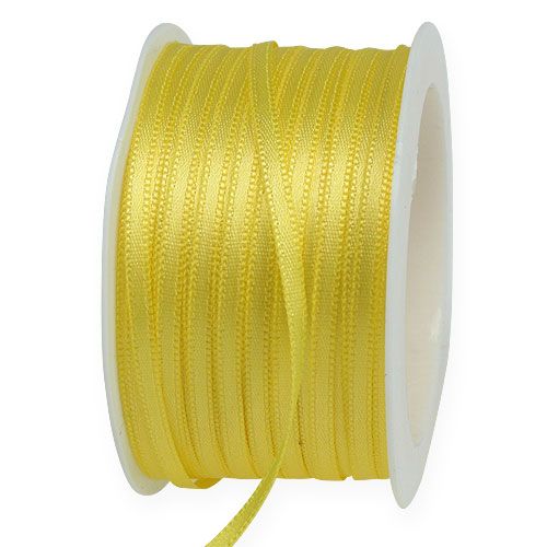 Floristik24 Gift ribbon yellow 3mm x 50m