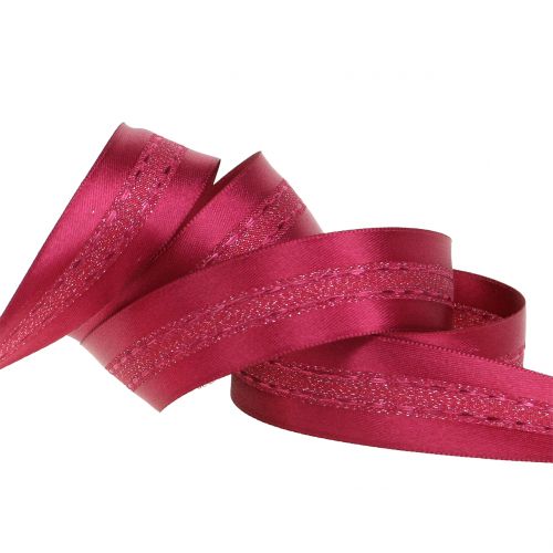 Floristik24 Decorative ribbon with striped pattern Erika 25mm 20m
