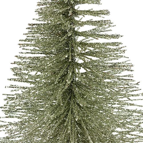 Product Decorative tree with glitter silver 22cm