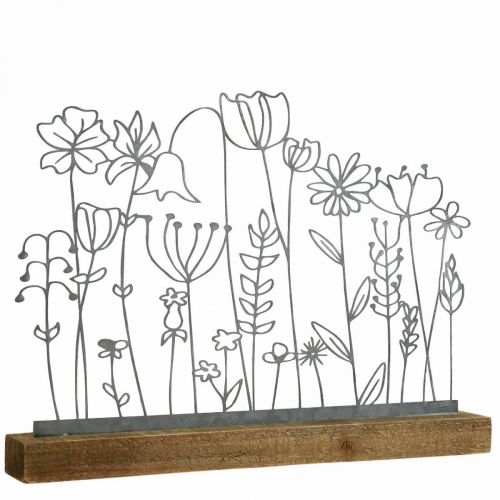 Floristik24 Display metal decoration table decoration flower meadow 37×5×27.5cm