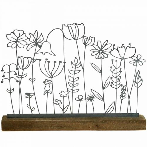 Floristik24 Display metal decoration table decoration flower meadow 37×5×27.5cm