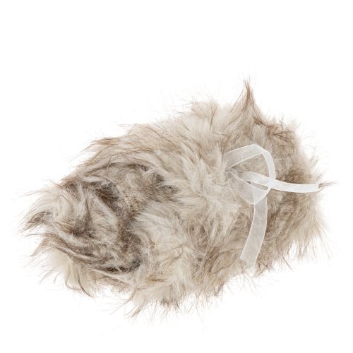 Artificial fur ribbon, decorative ribbon, long, soft, 10x140cm, 3 pieces
