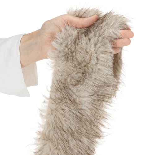 Artificial fur ribbon, decorative ribbon, long, soft, 10x140cm, 3 pieces | Floristik24.ie