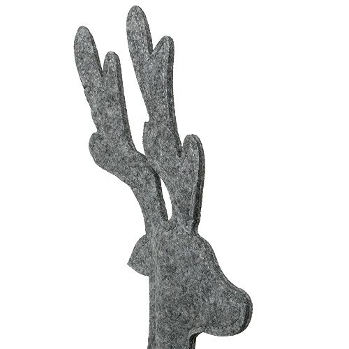 Floristik24 Decorative figure deer made of felt 60cm gray