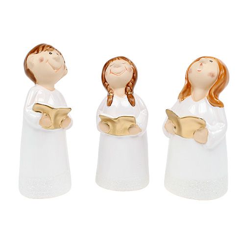 Floristik24 Dekofigur children's choir 11-12.5cm white 6pcs