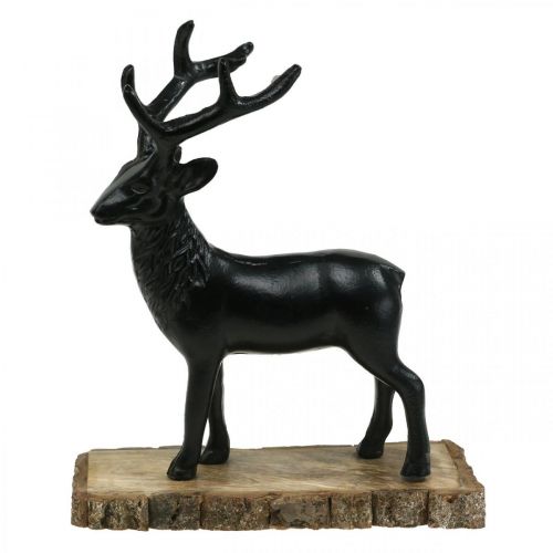 Product Deco Deer Deco Reindeer Metal Wood Black H25cm