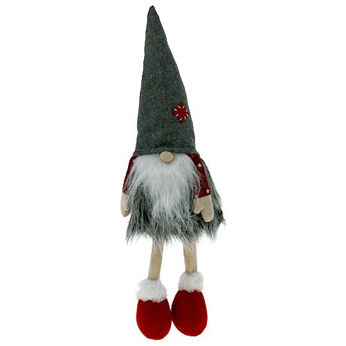Floristik24 Decorative figure gnome 37cm red-gray