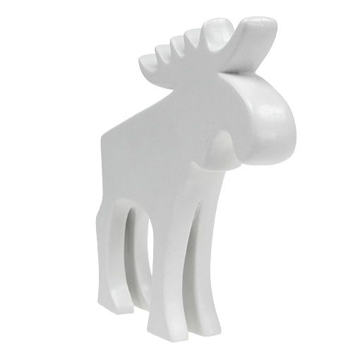 Floristik24 Deco figure moose ceramic white 18.5cm 1pc