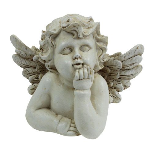 Floristik24 Decorative figure angel dreaming cream 20cm