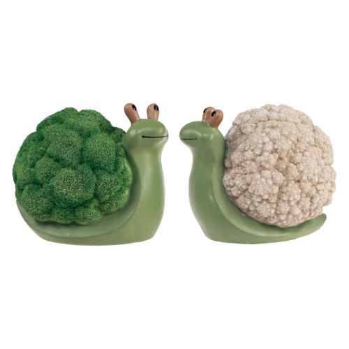 Floristik24 Decorative figures snails decoration green white 7.5x11.5x10.5cm