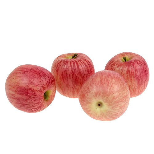 Floristik24 Decorative fruits decorative apple red-orange Ø9cm 4pcs