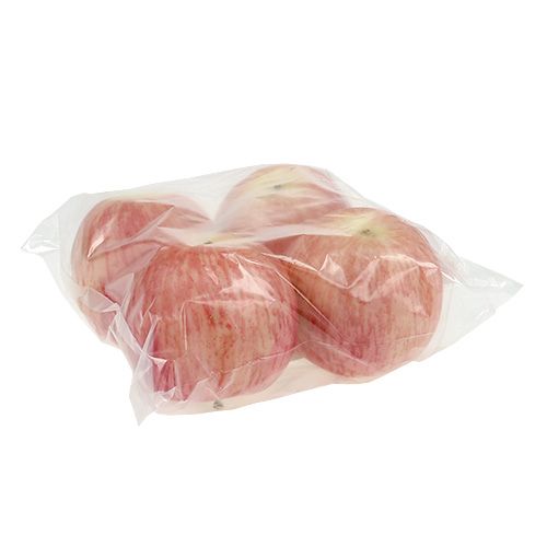 Floristik24 Decorative fruits decorative apple red-orange Ø9cm 4pcs