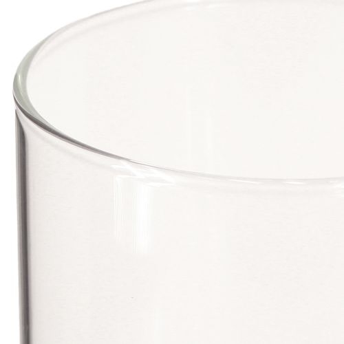 Floristik24 Decorative glass, table decoration, flower vase colorless Ø9cm H15cm