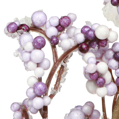 Product Decorative Hanging Berry Branch White Purple Winter Frost 130cm