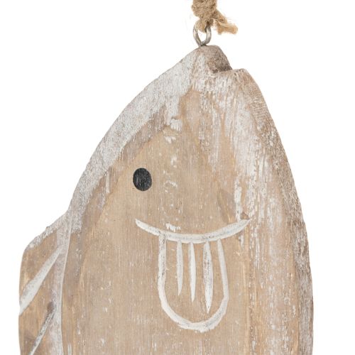 Decorative wooden fish hanger, 21cm, 2 pieces | Floristik24.ie